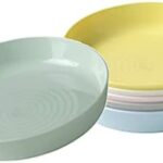 Plastic Plate 6 Pack 19 x 2 centimetres Pastel Multi Coloured