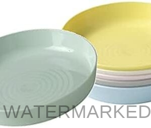 Plastic Plate 6 Pack 19 x 2 centimetres Pastel Multi Coloured