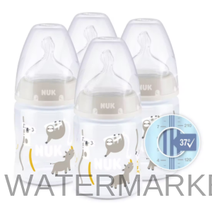 NUK First Choice+ 150ml Temperature Control Bottle with Silicone Teat - 4 Pack